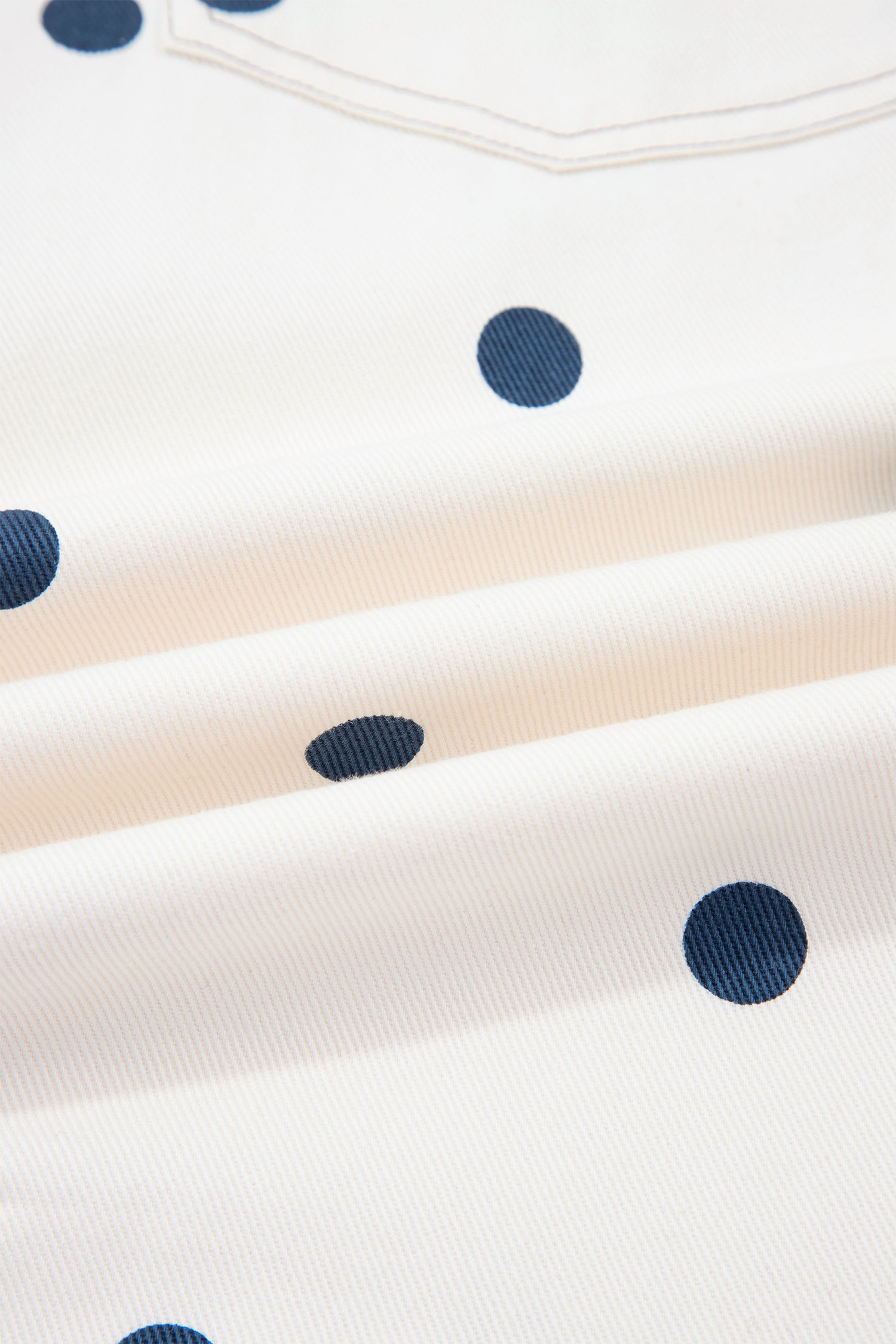 Polka Dot Print Bib Pocket Denim Barrel Overalls