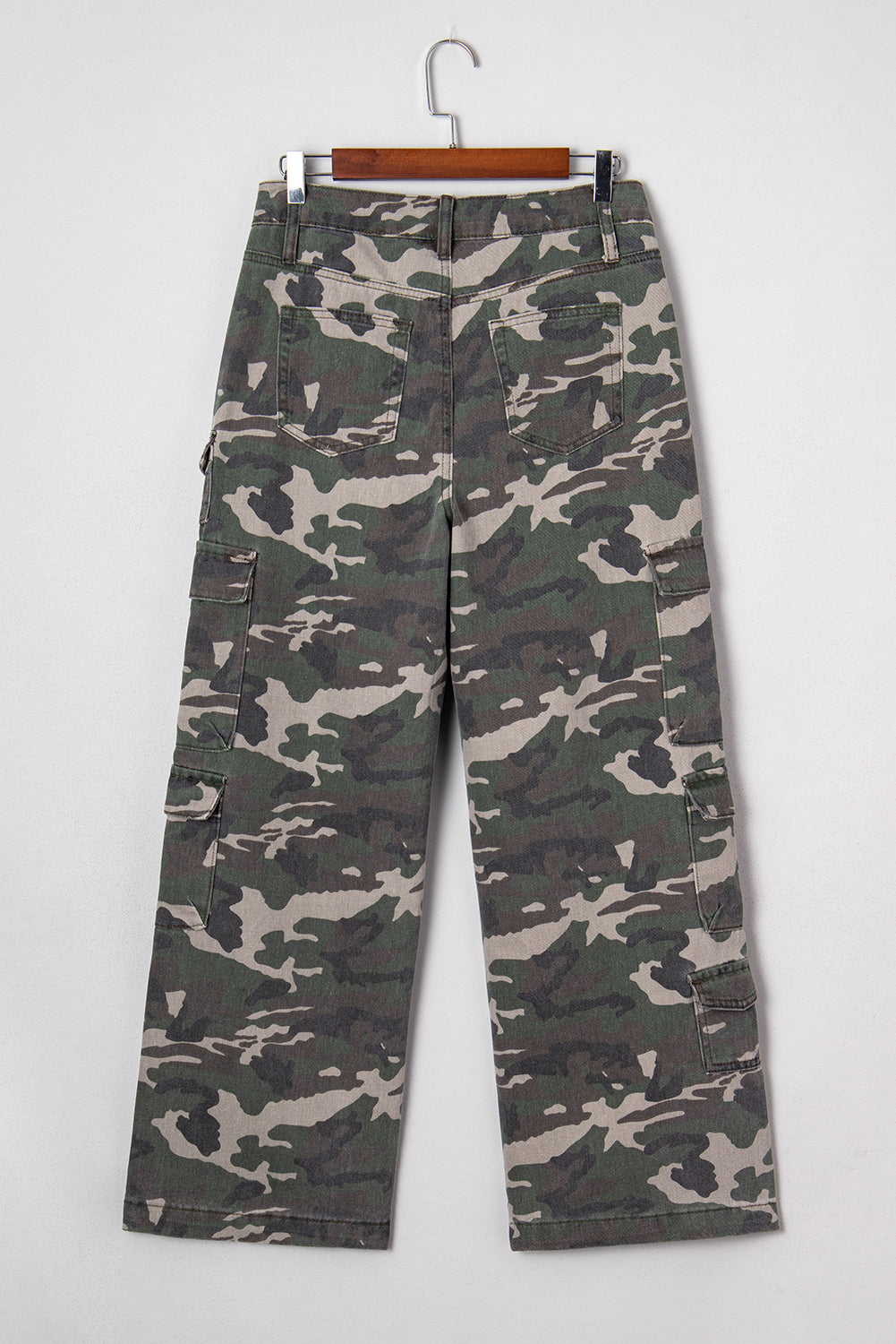 Camo Cargo Wide Leg Jeans - eAura