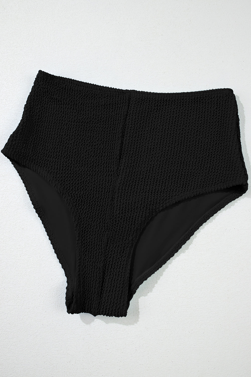 Corded Colorblock Square Neck High Waist Bikini Set
