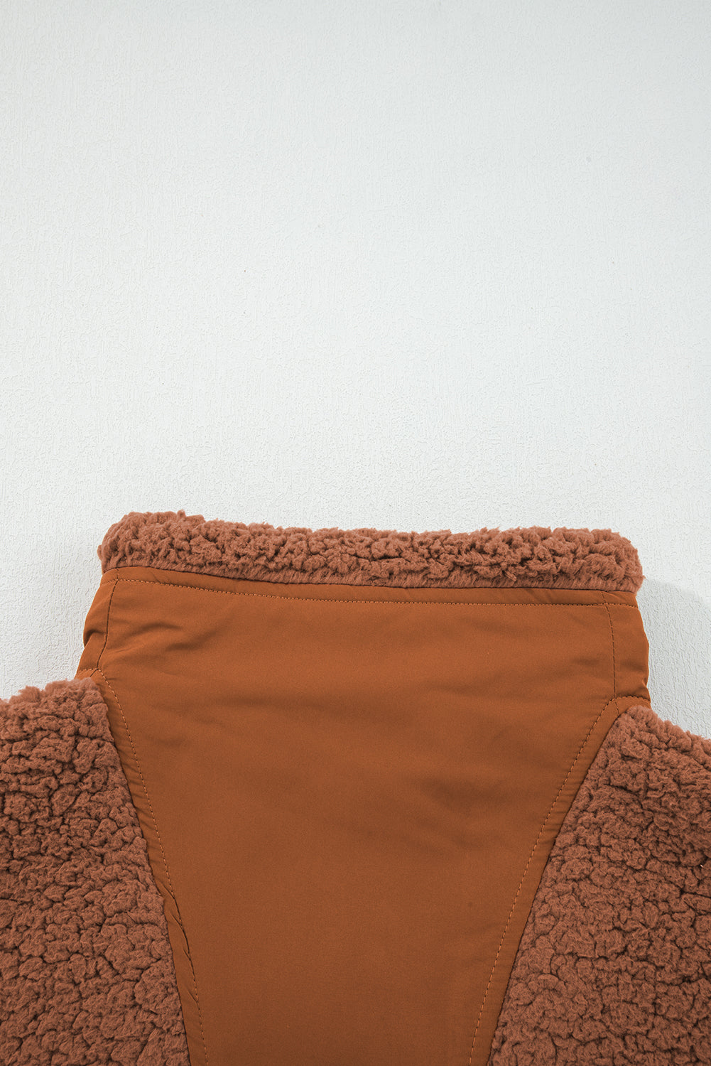 Faux Fur Snap Button Front Vest Vest with Pockets - eAura