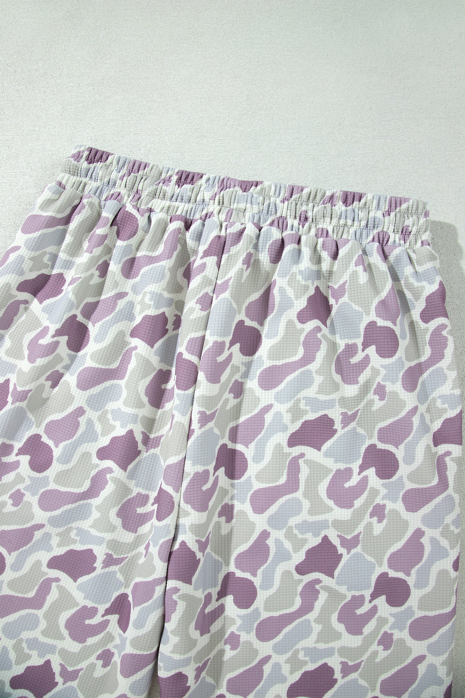Camo Print Drawstring Waist Loose Fit Full Length Pants – Green