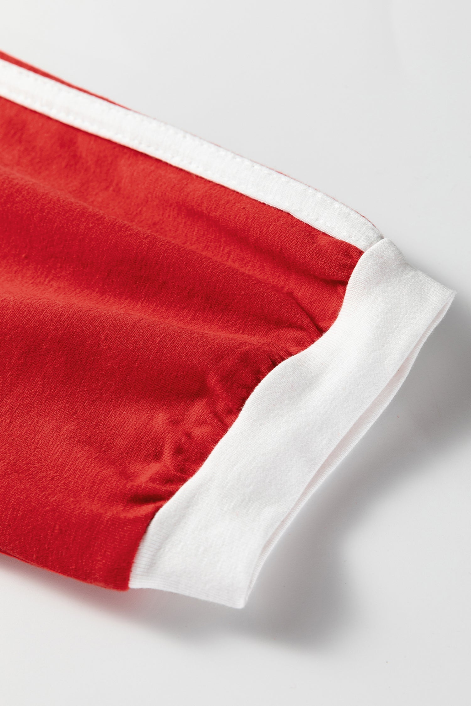 Varsity Striped Accent Contrast Crew Neck Long Sleeve T-Shirt - eAura