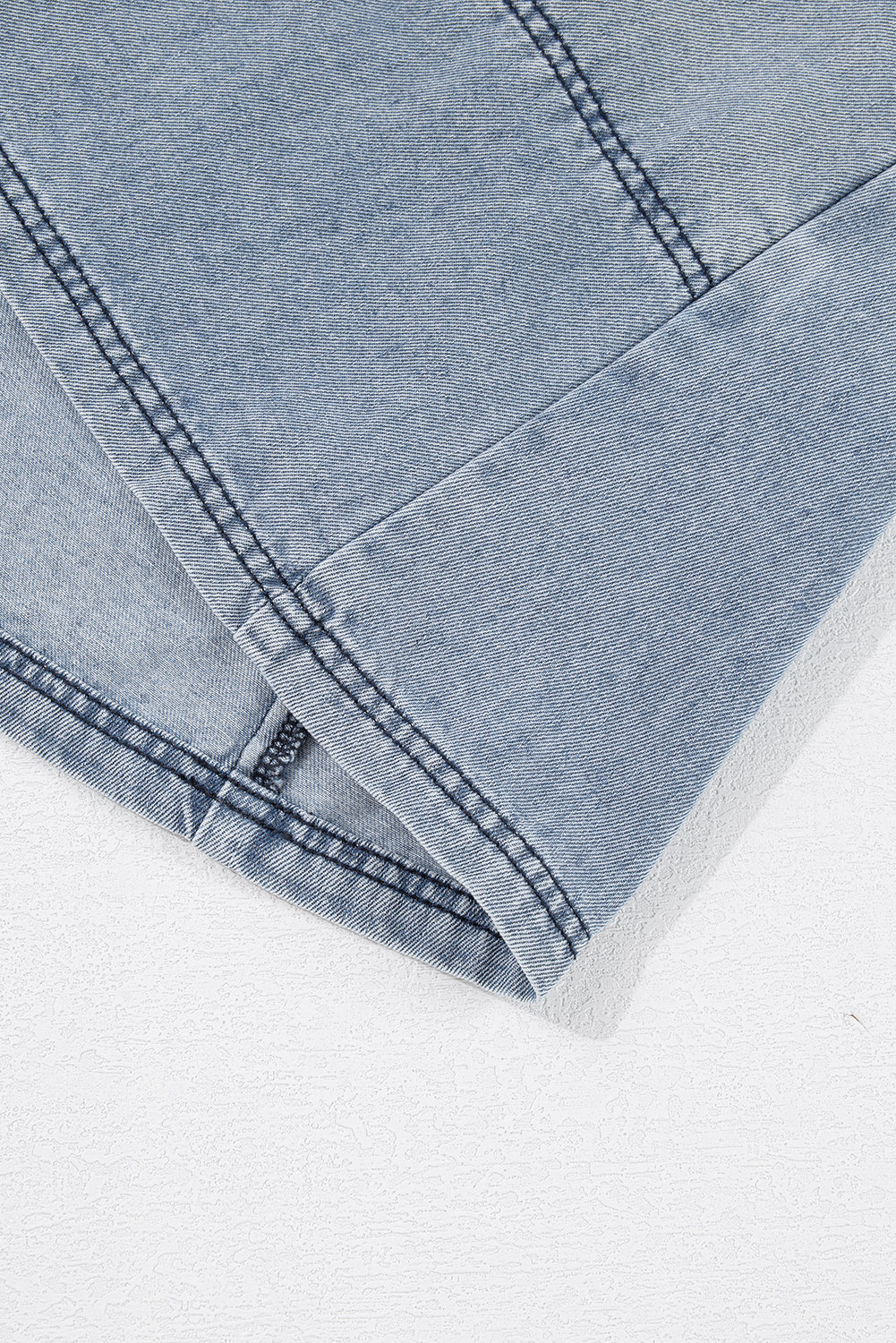 Beau Blue Light Wash High Waist Loose Fit Denim Mini Dress Beagle Boutique Fashion Outlet