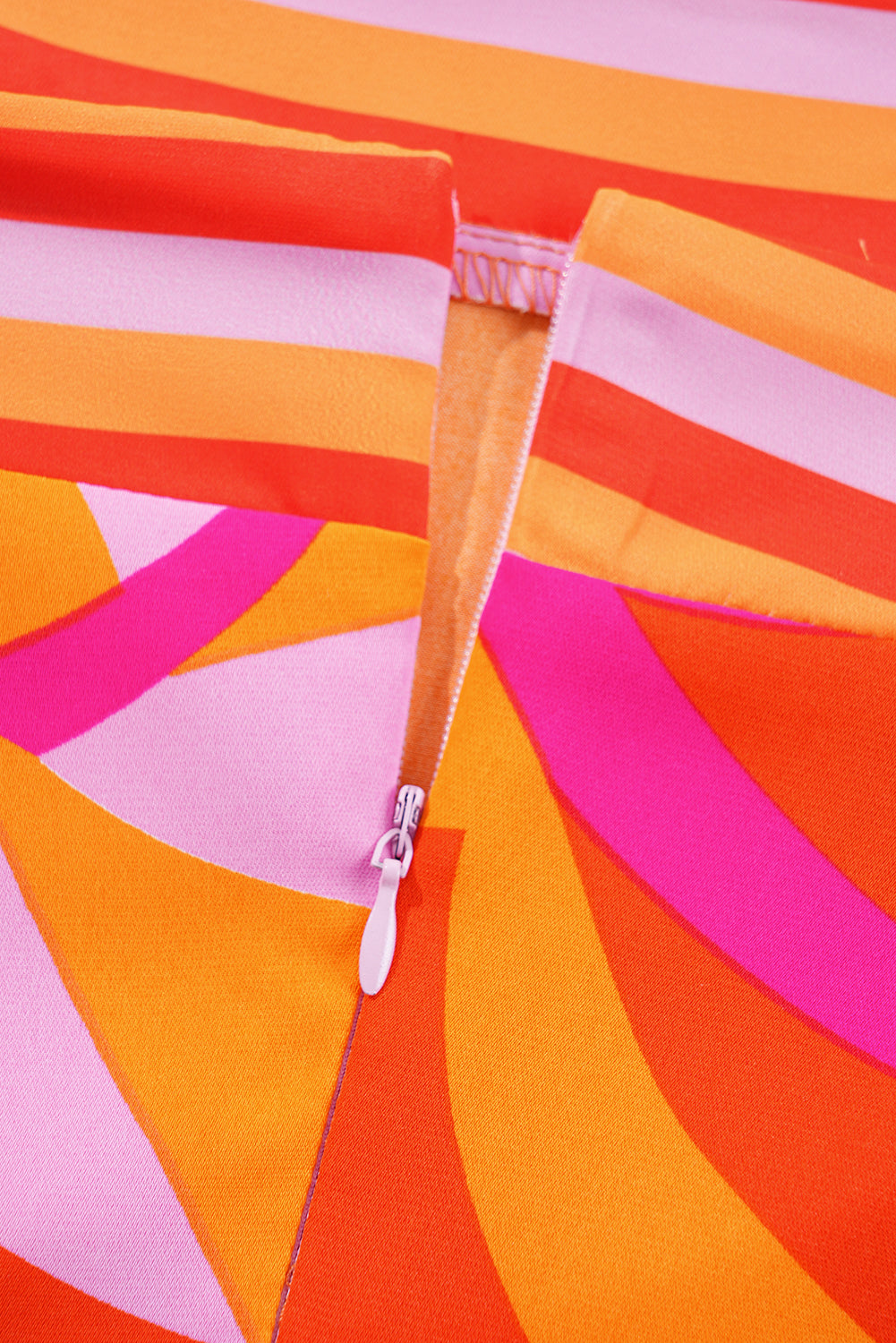 Red Abstract Print Knotted Shoulder High Waist Maxi Dress eAura