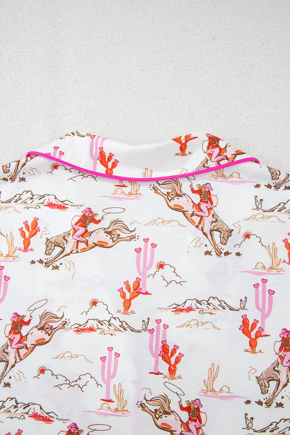 White Cowgirl Country Print Pyjamas Set eAura