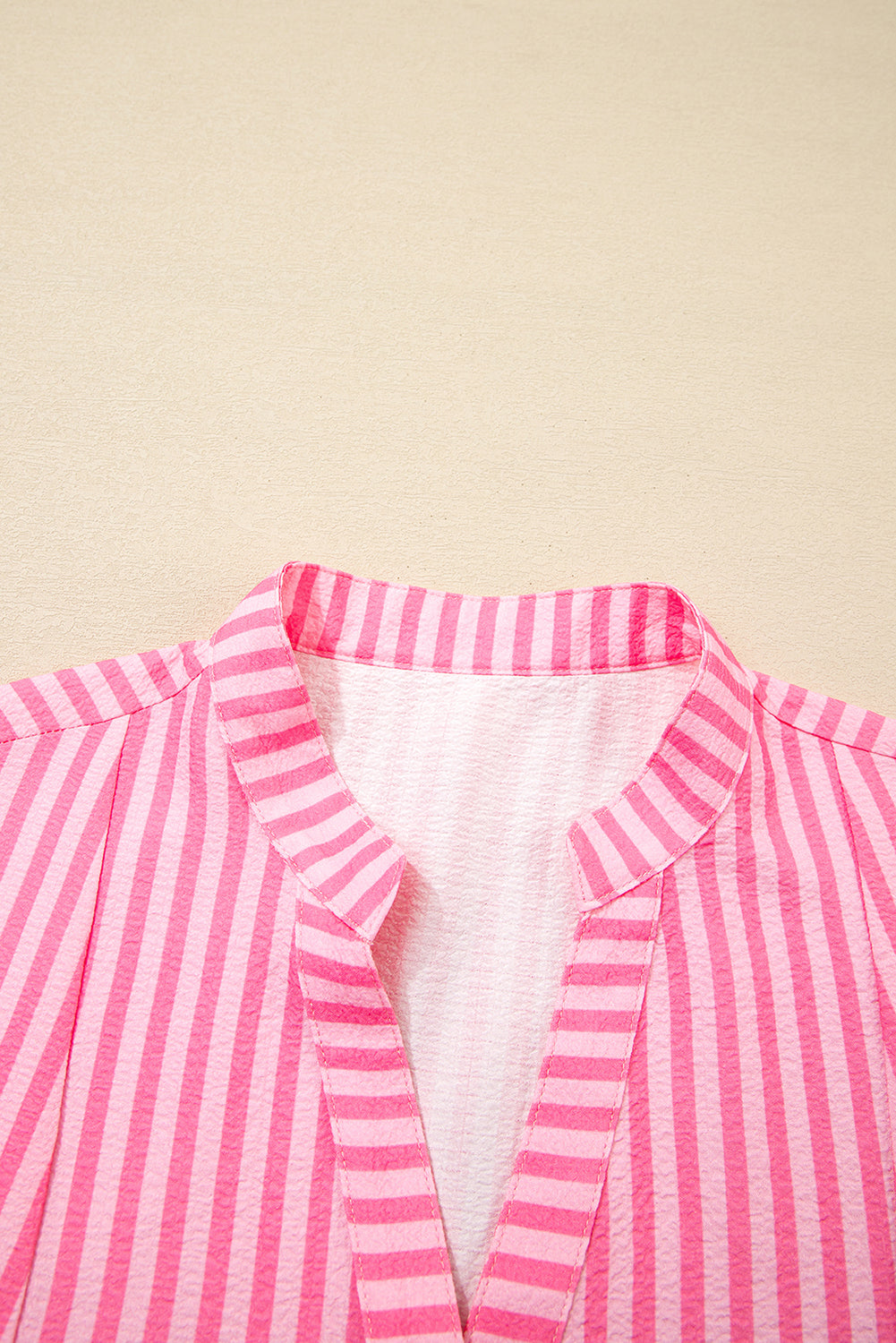 Stripe dFlare Sleeve Half Placket Tiered Flowy Mini Dress - eAura