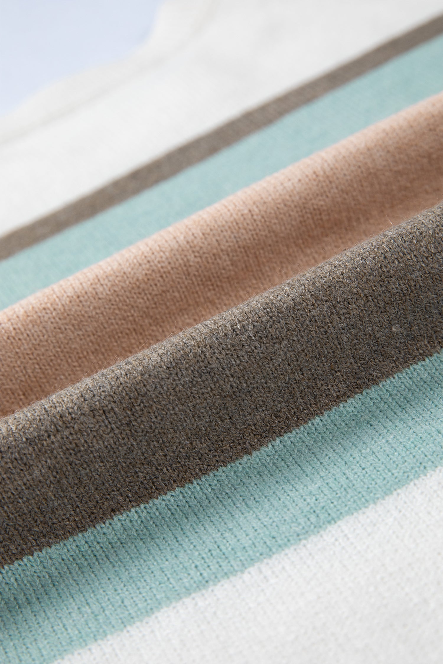 Striped Knit Drop Shoulder Sweater - Sweaters & Cardigans/Sweaters