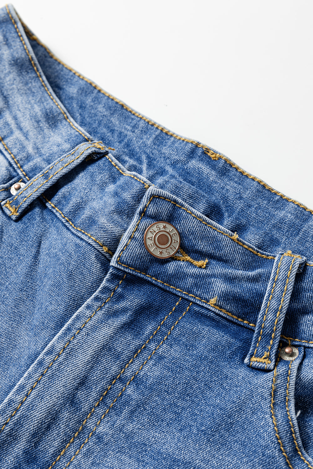 Raw Hem Straight High Rise Loose Jeans - eAura