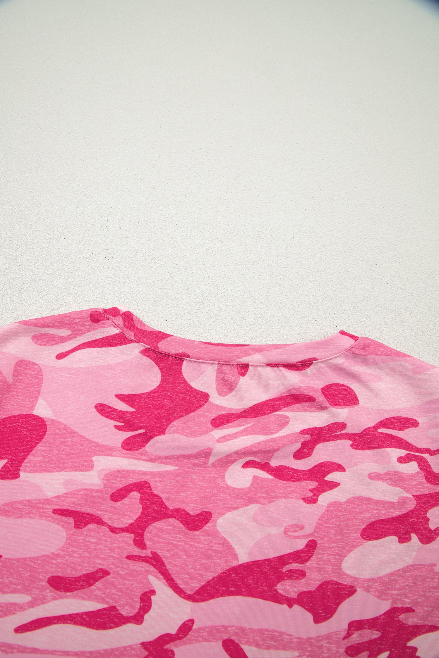 Camouflage Print Crew Neck T-Shirt