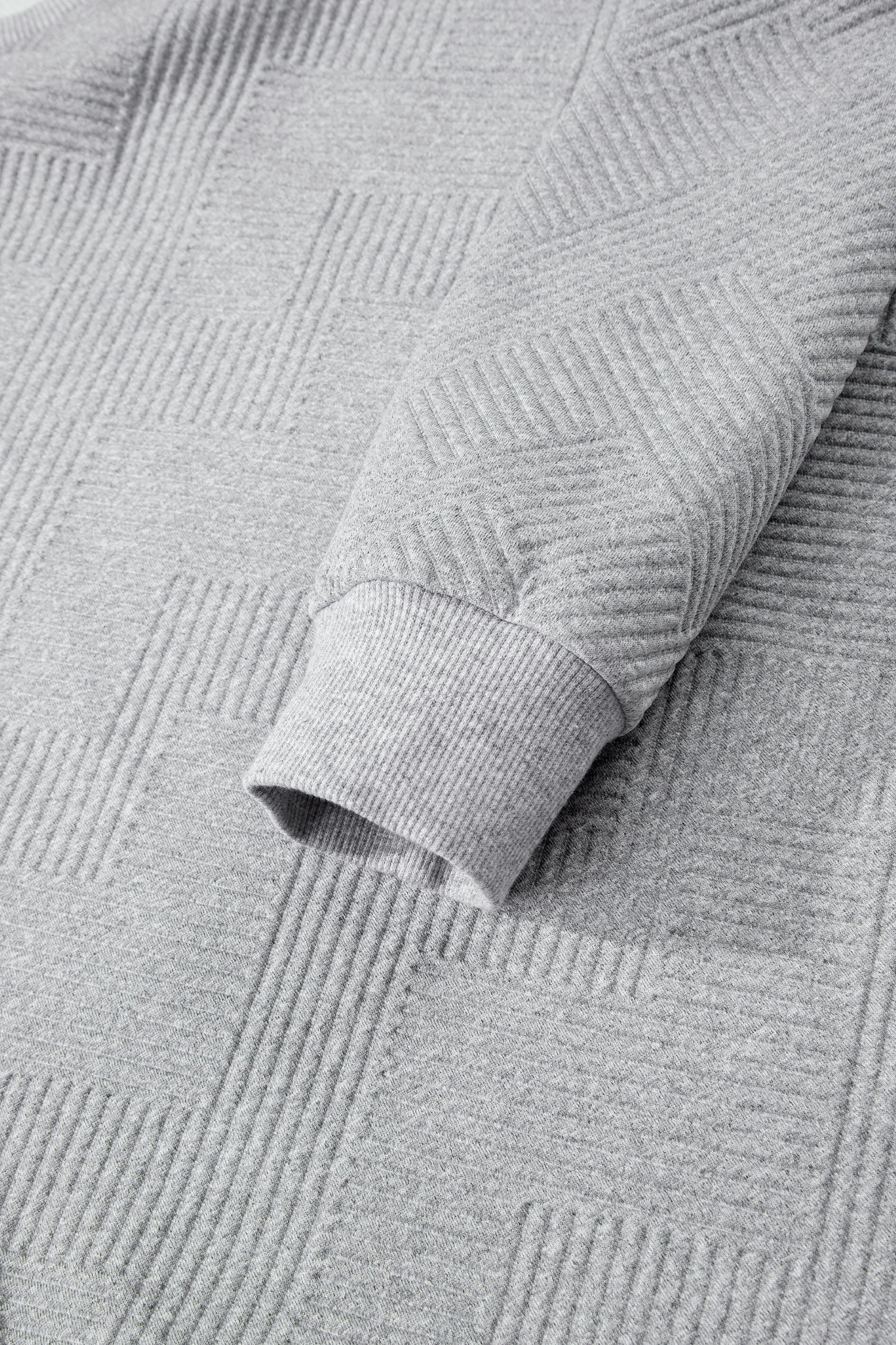 Textured Half Zip Loose Sweatshirt - eAura