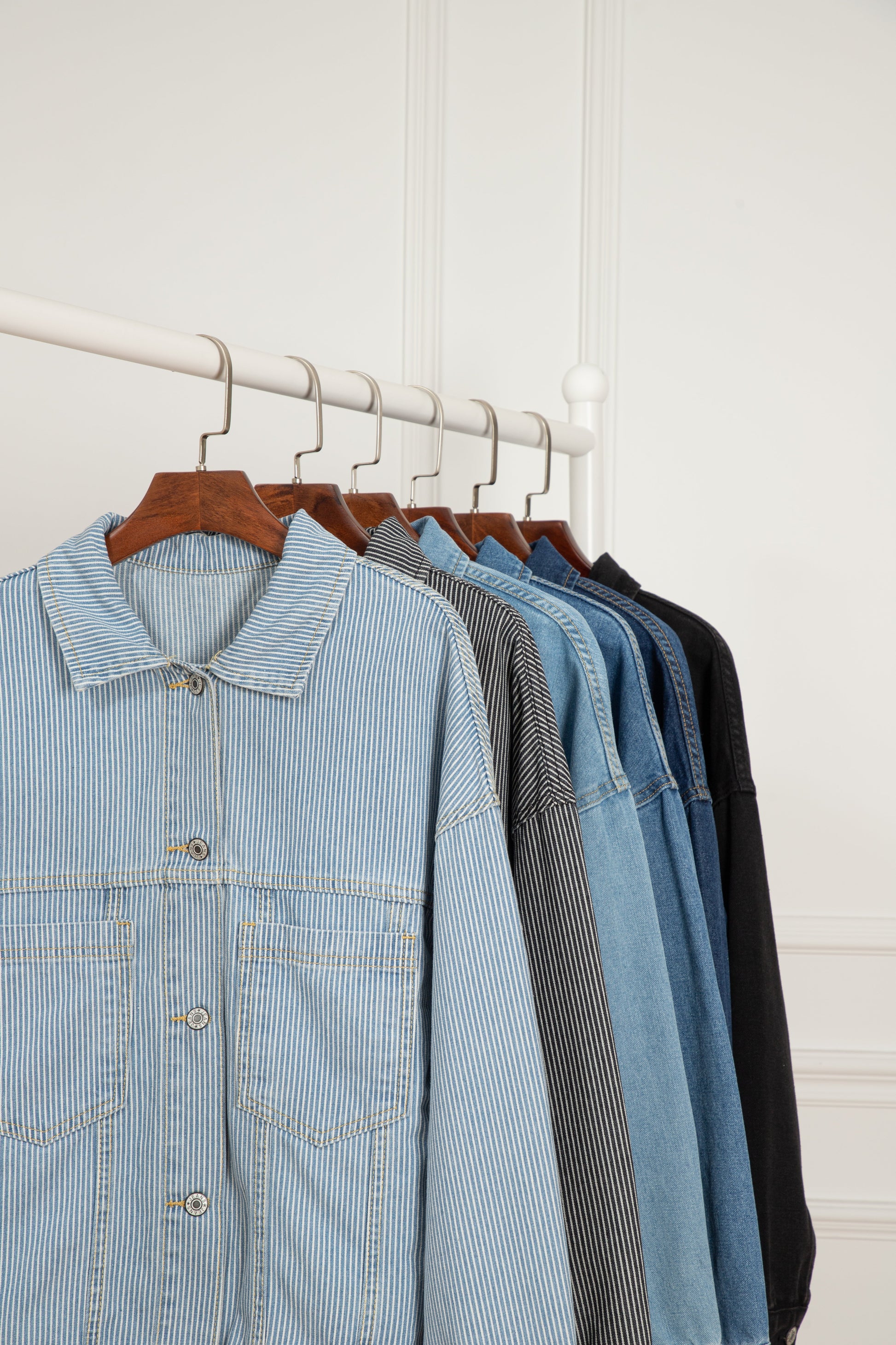 Wild Wind Washed Oversize Pocketed Denim Jacket eAura