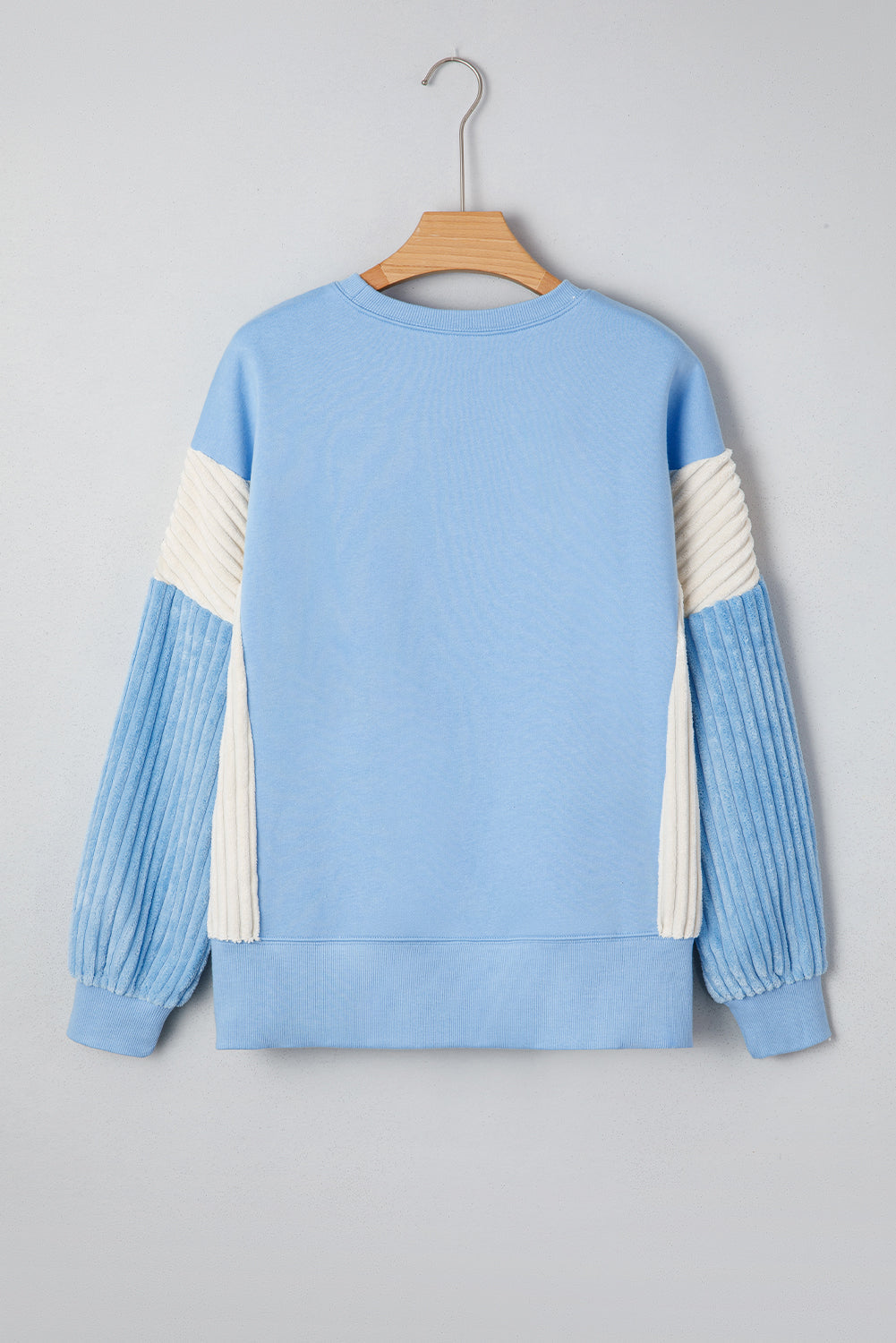 Sequin Nutcracker Textured Sleeve Patchwork Sweatshirt eAura