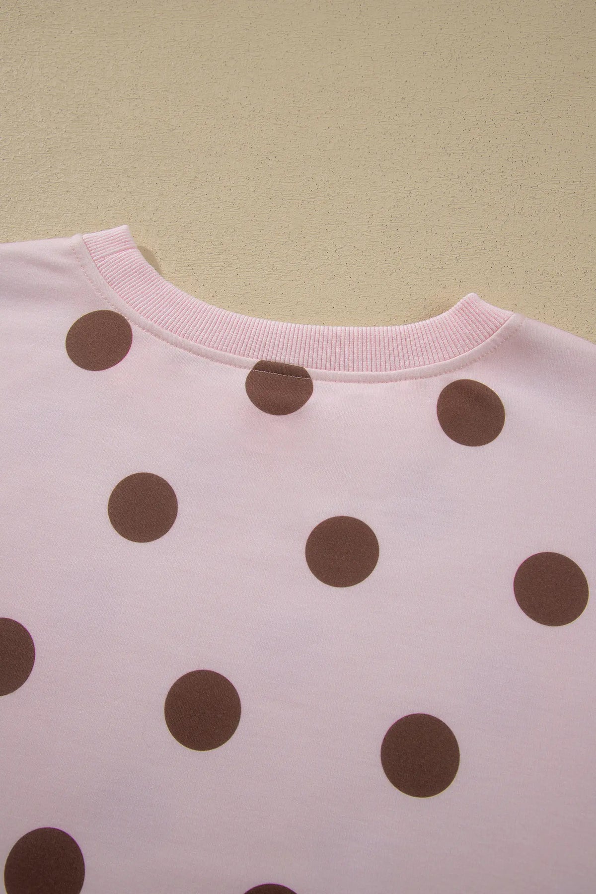 Polka Dot Two Piece Set Long Sleeve Casual Skirt Set – Pink