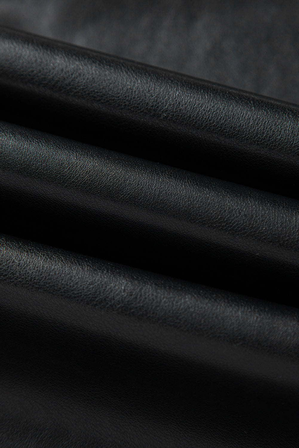 Black Faux Leather Side Slit Maxi Skirt eAura