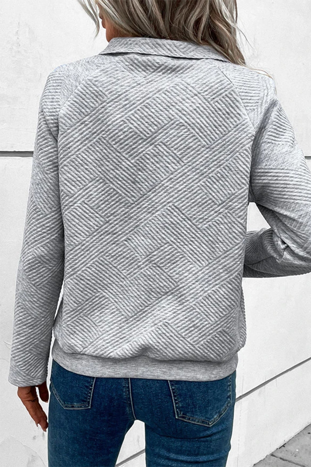 Laurel Green Textured Knit Buttoned Kangaroo Pocket Sweatshirt eAura