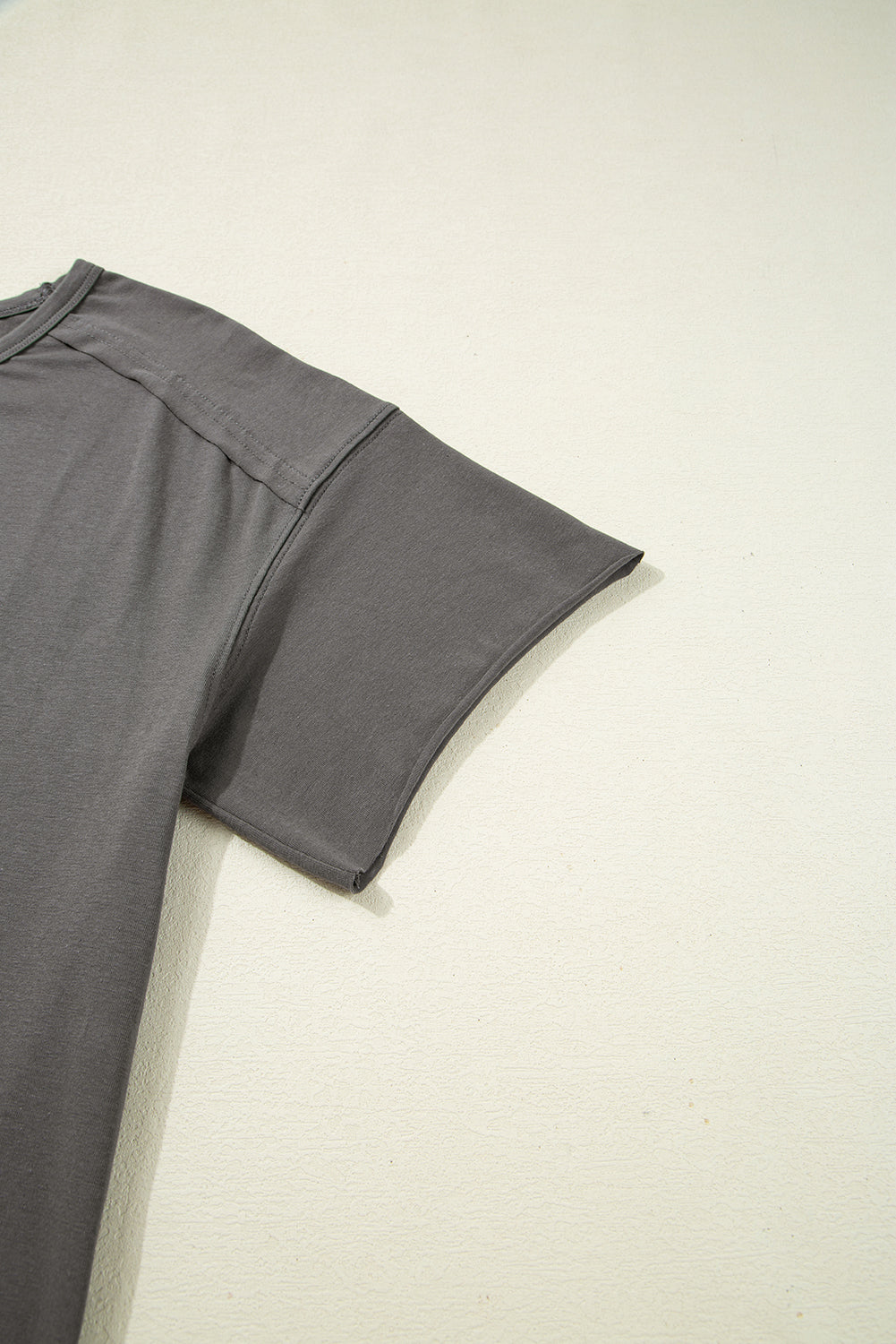 Bow Raw Edge Drop Shoulder Casual T Shirt eAura