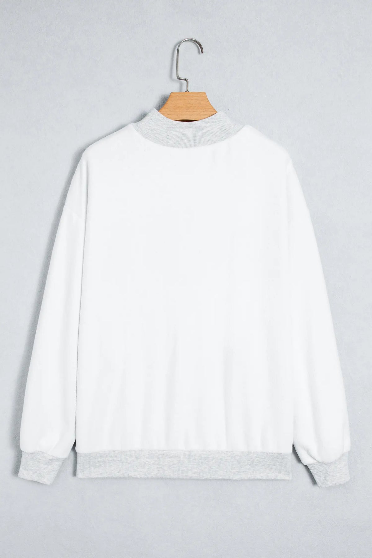 High Neck GAMEDAY/ FOOTBALL Double Side Printed Reversible Sweatshirt – Light Grey