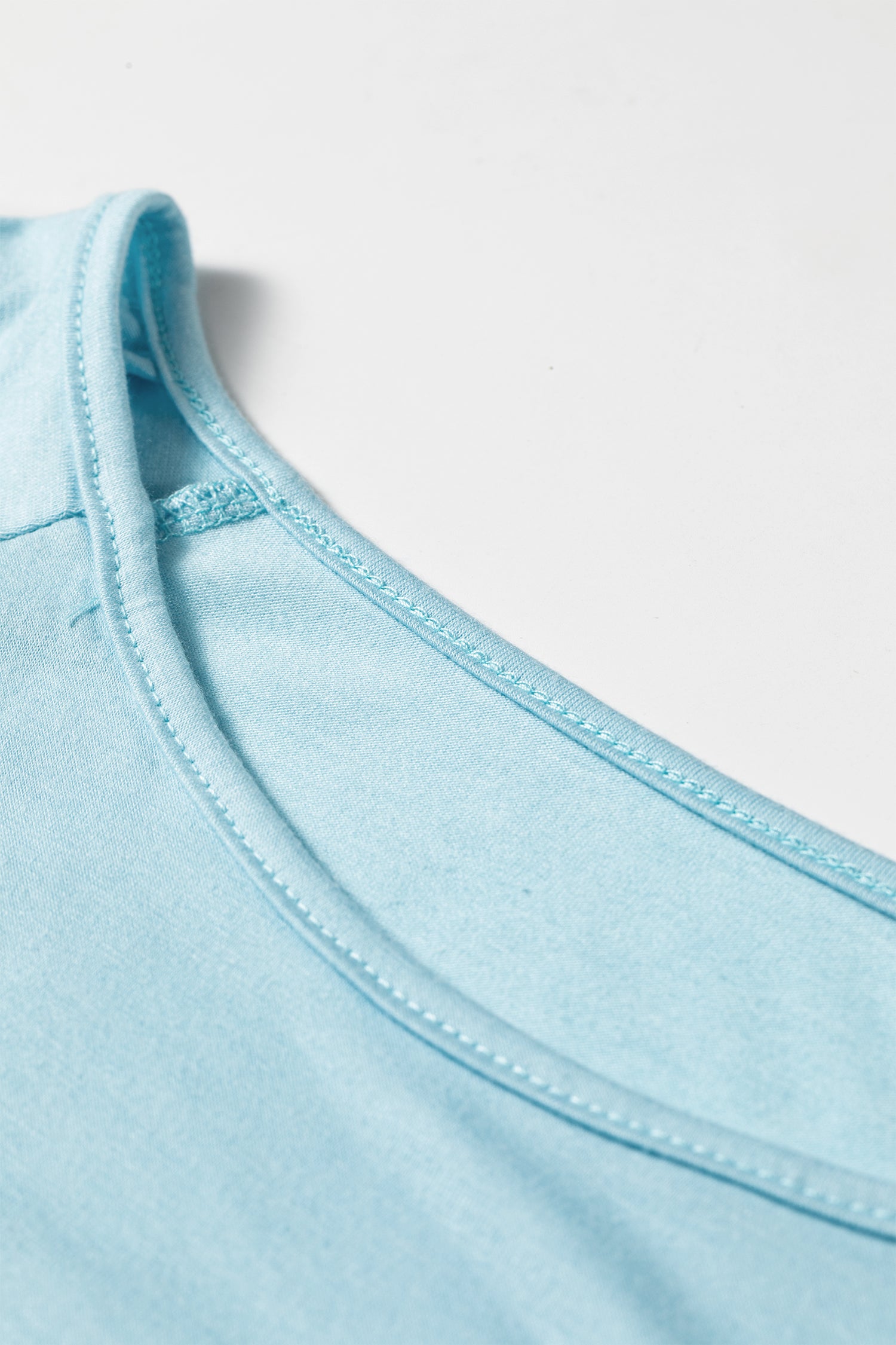 Ruffled Short Sleeve Plus Size Casual Blouse – Light Blue