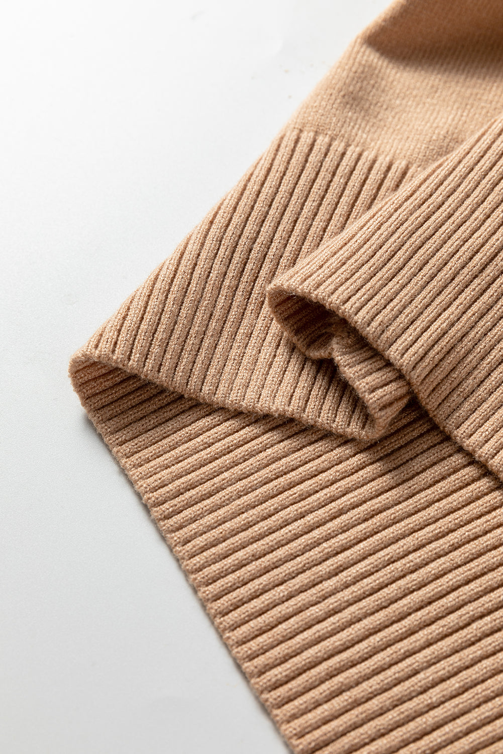 Knit Short Puff Sleeve Sweater - Sweaters & Cardigans/Short