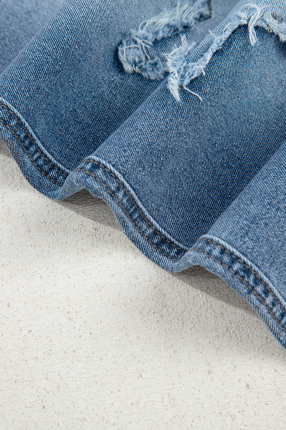 Stone Blue Star Patchwork Cropped Wide Leg High Waist Jeans eAura