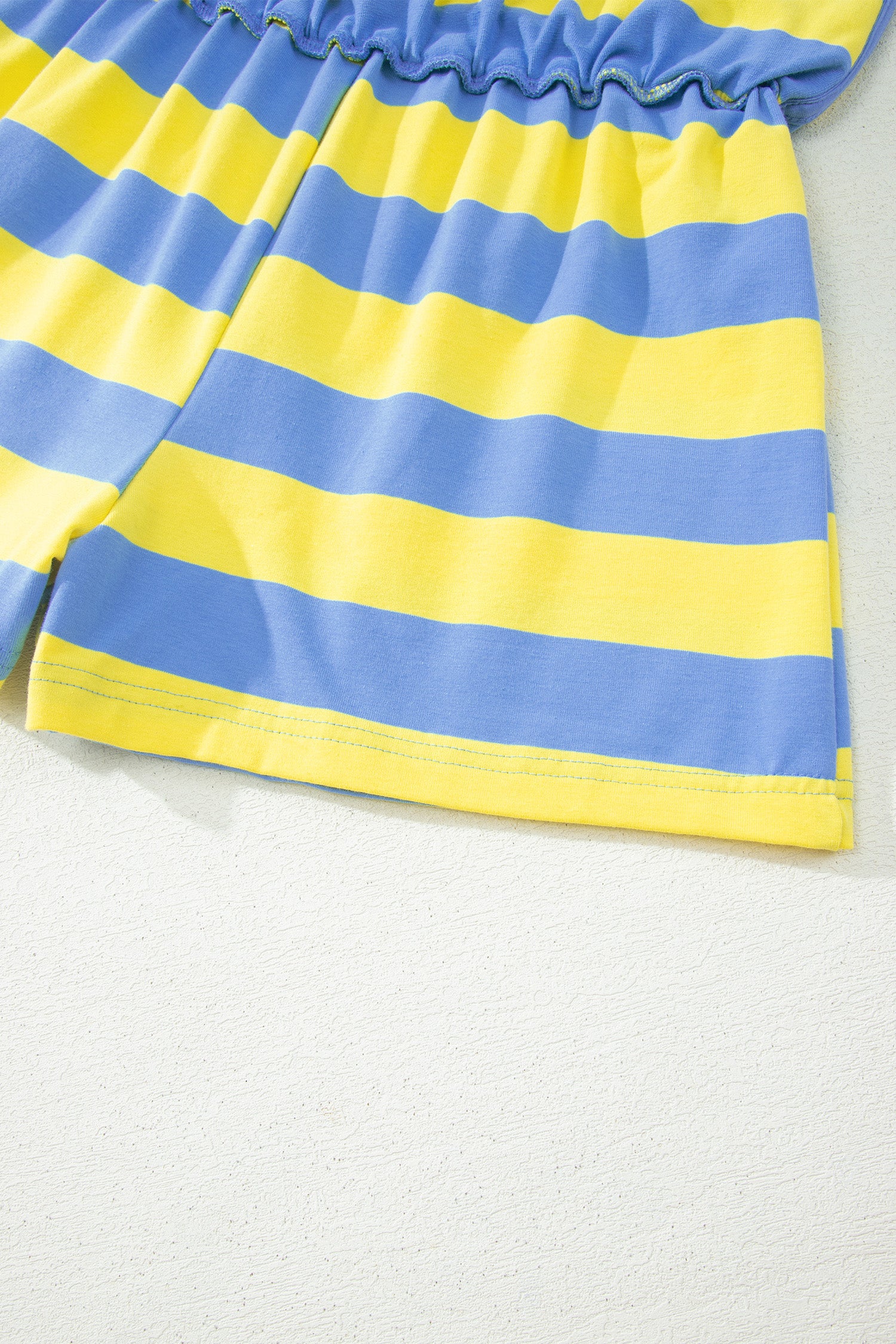 Dolman Tee Drawstring Skort Athletic 2pcs Set – Yellow Stripe