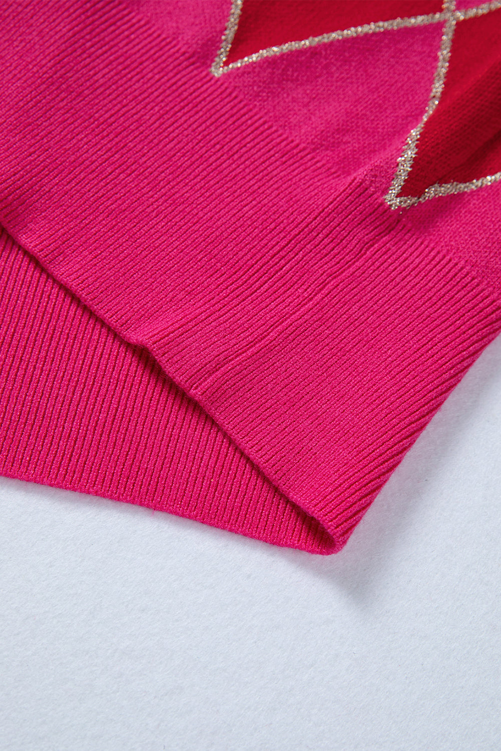 Glitter Rhombus Pattern Knit Casual Sweater - Sweaters & Cardigans/Sweaters