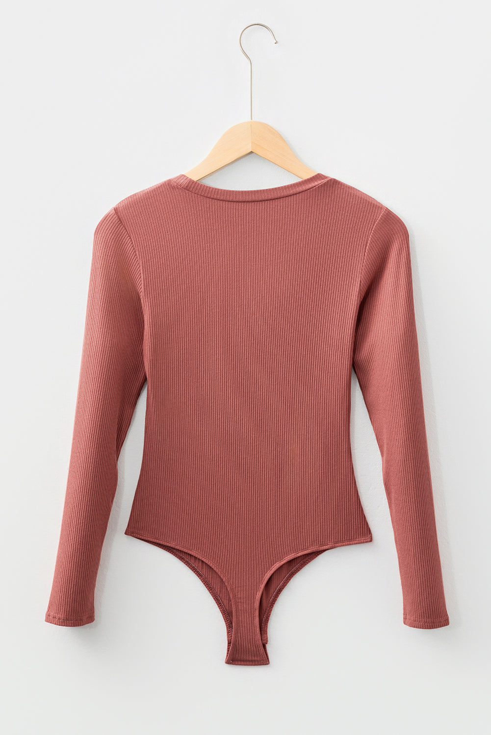 Ribbed Long Sleeve Crew Neck Bodysuit - eAura