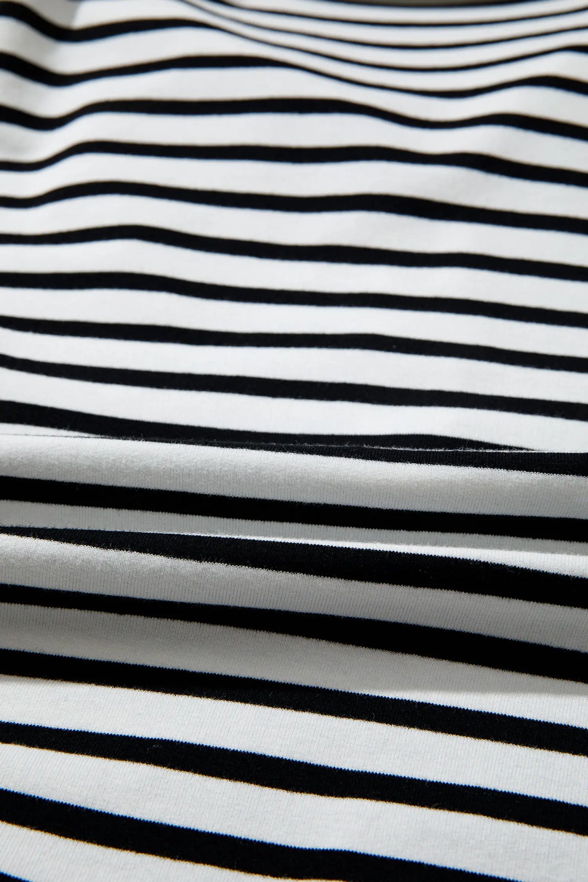 Striped Colourblock V Neck Long Sleeve Shift Plus Size Blouse – White Stripe