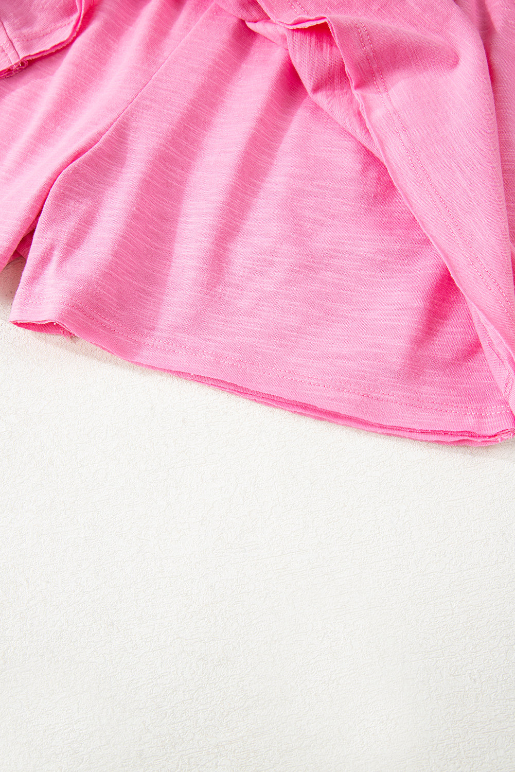 Pink Loose Fit Half Sleeve T Shirt and Skirt Set eAura