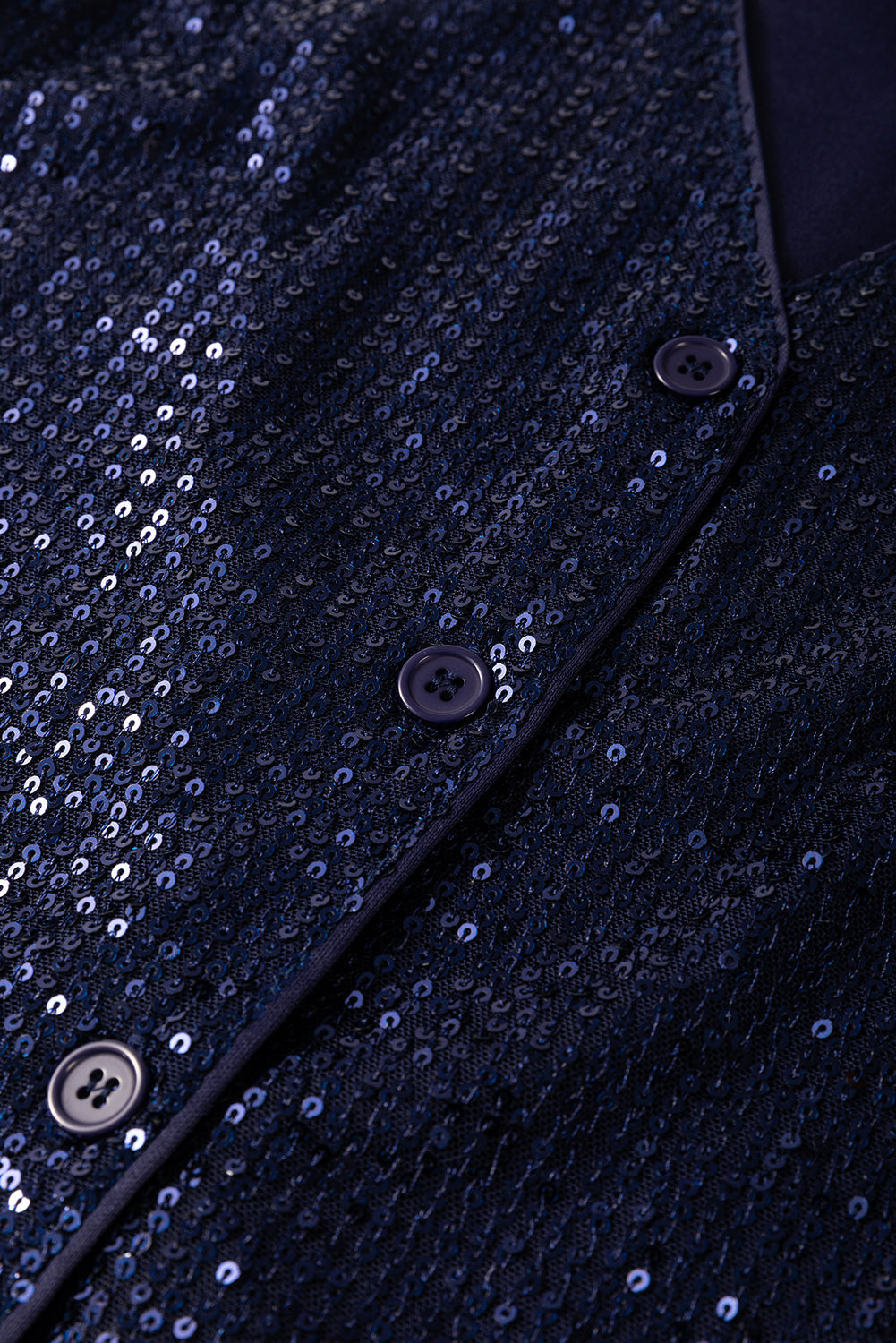 Sequinned Deep V-Neck Buttoned Tank Top - eAura