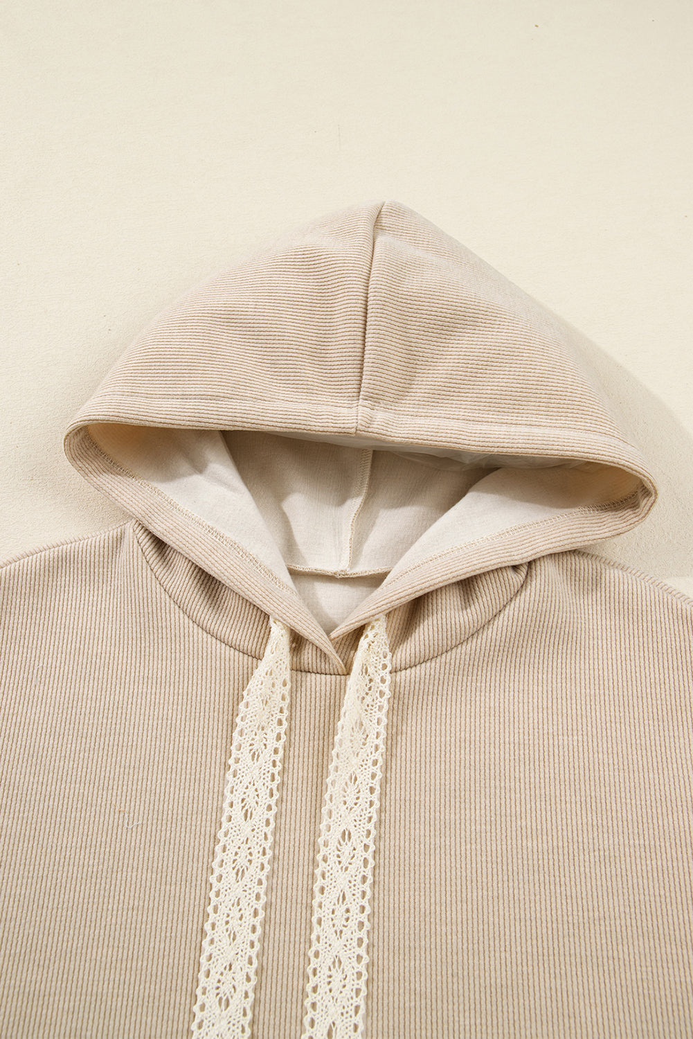 Pullover Hoodie and High Waist Bottoms Soft Cord Co-ord Set - eAura
