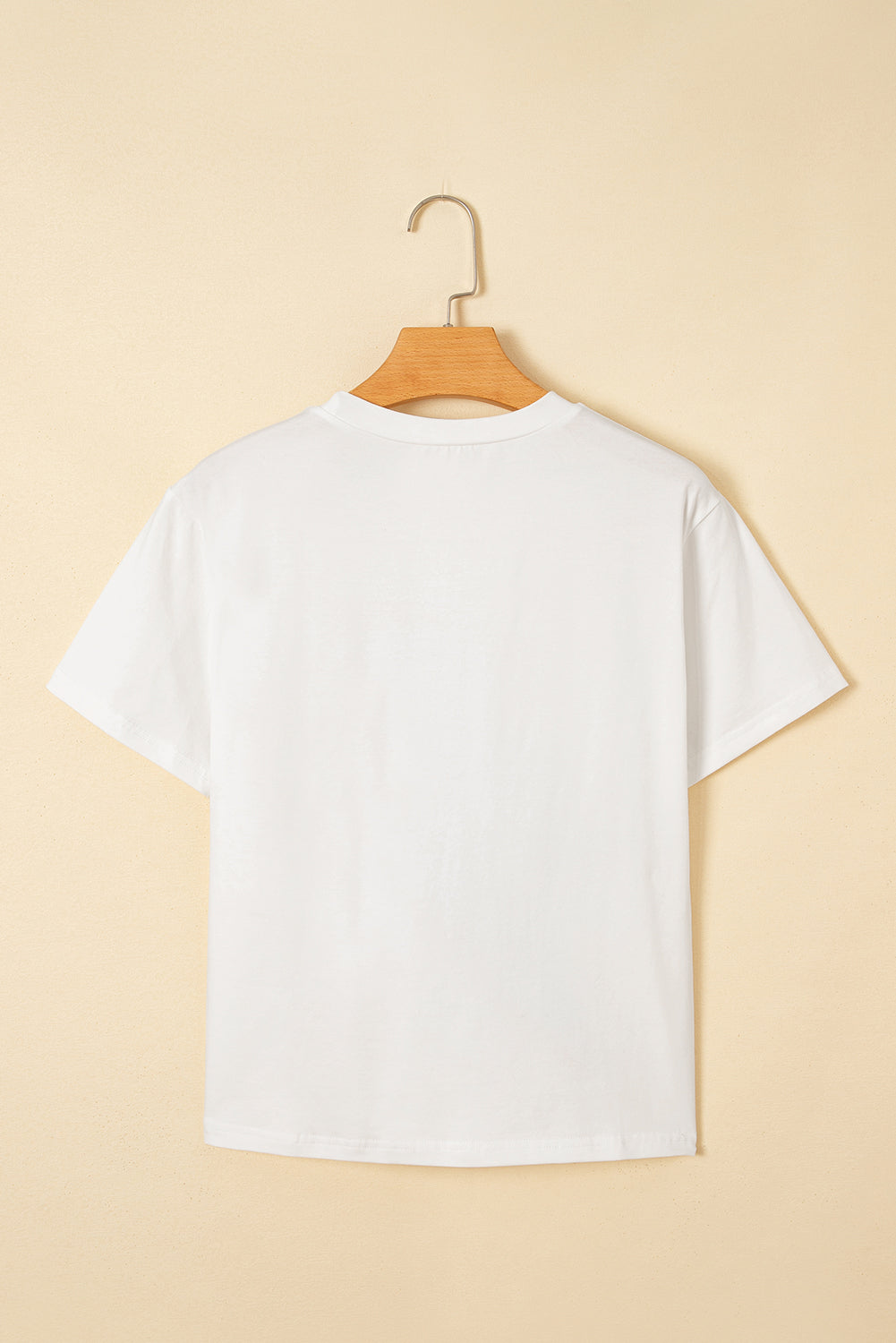 White Rhinestone Decor Bolt Graphic Ripped Western Tee eAura