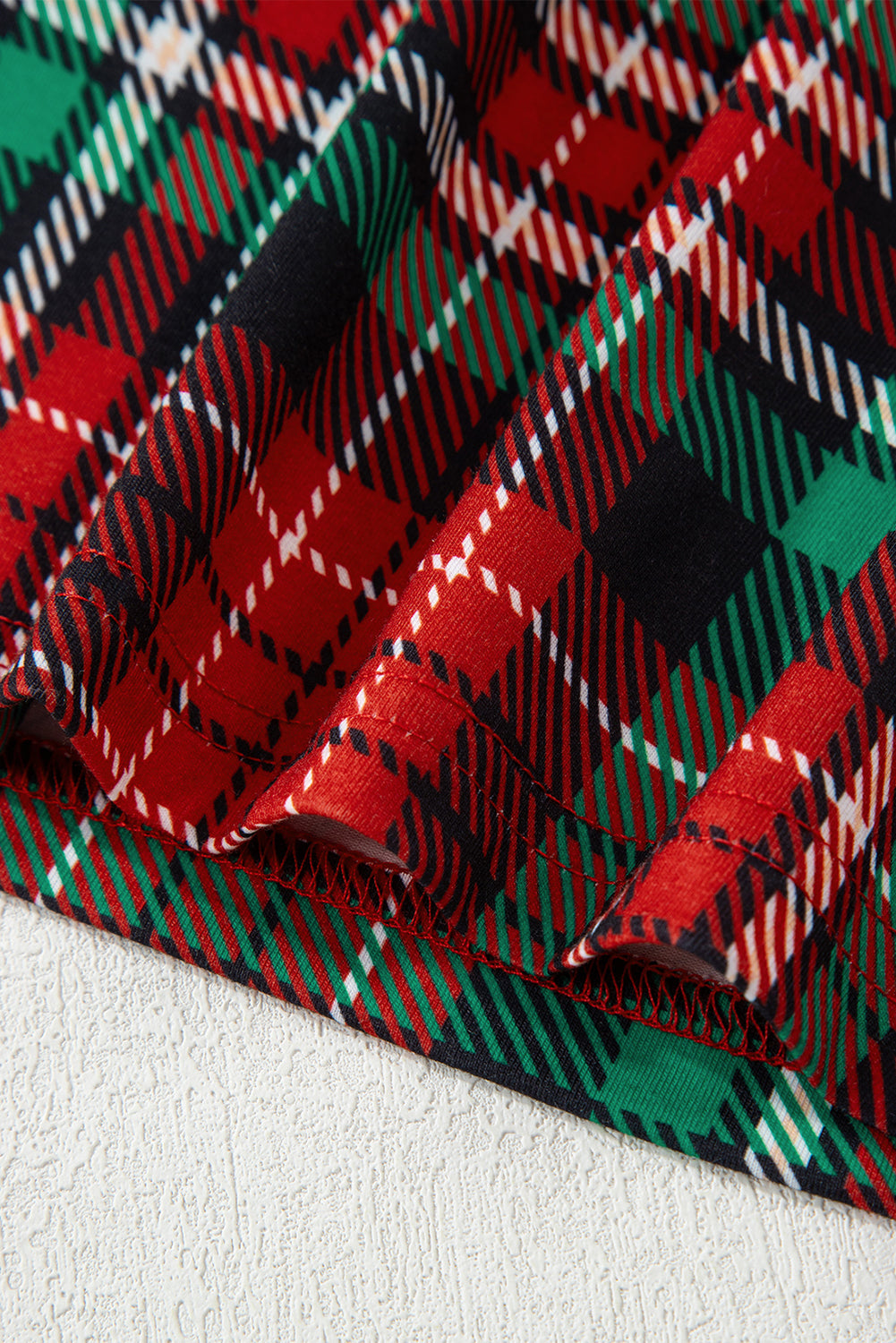 Retro Plaid Leopard Print Patchwork Long Sleeve Shorts Pajama Set - eAura