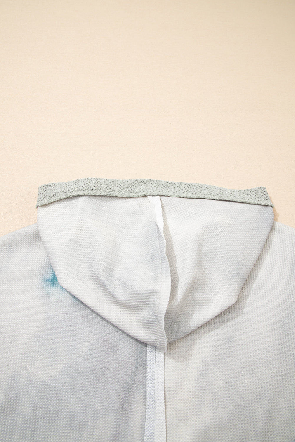 Floral Patched Waffle Textured V-Neck Casual Hoodie - eAura