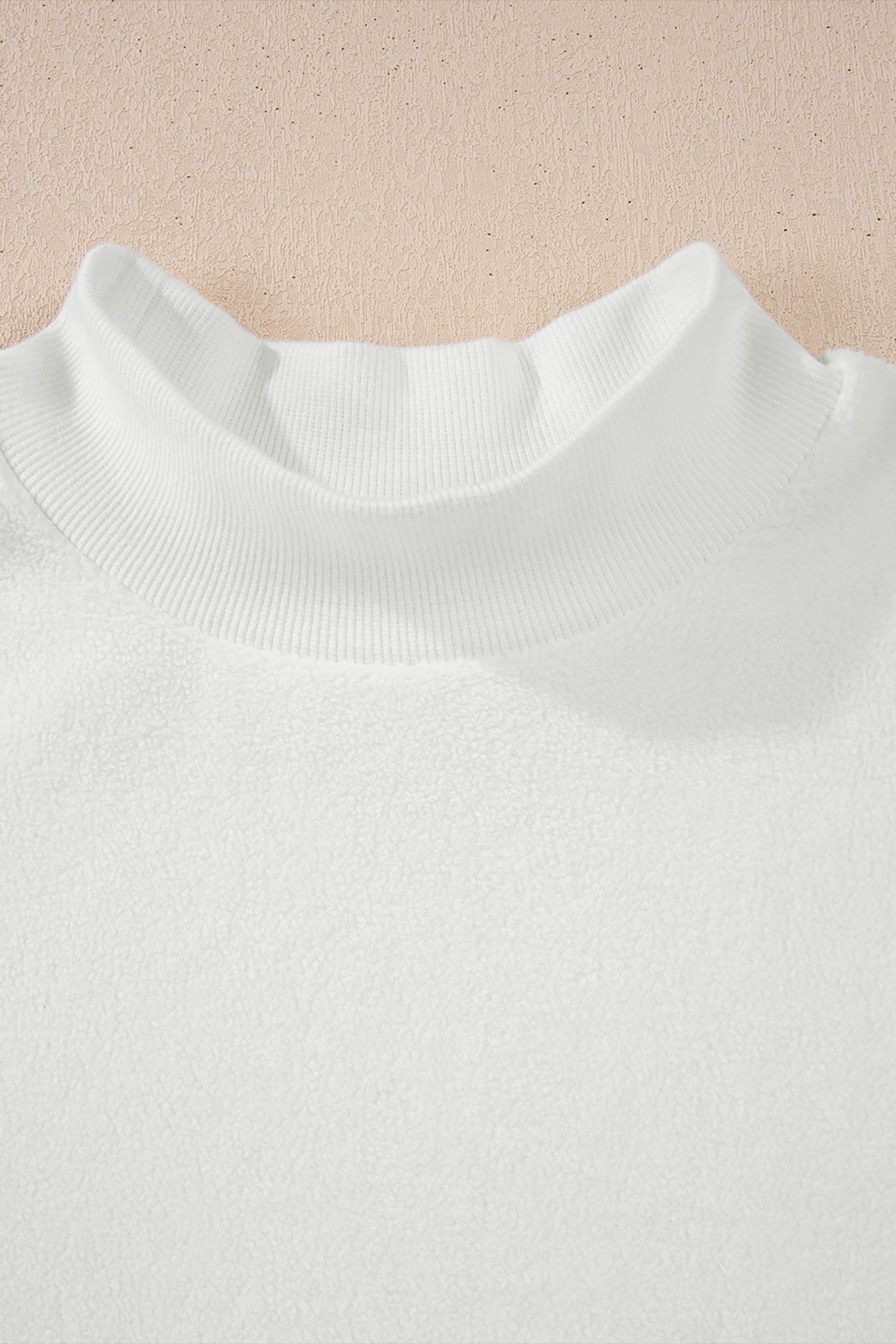 Carrot Oversize Drop Shoulder Reversible Mock Neck Sweatshirt – Orange