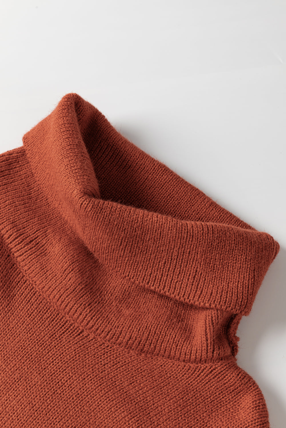 Colour Block Turtle Neck Drop Shoulder Knit Sweater Dear-Lover Dropshipping