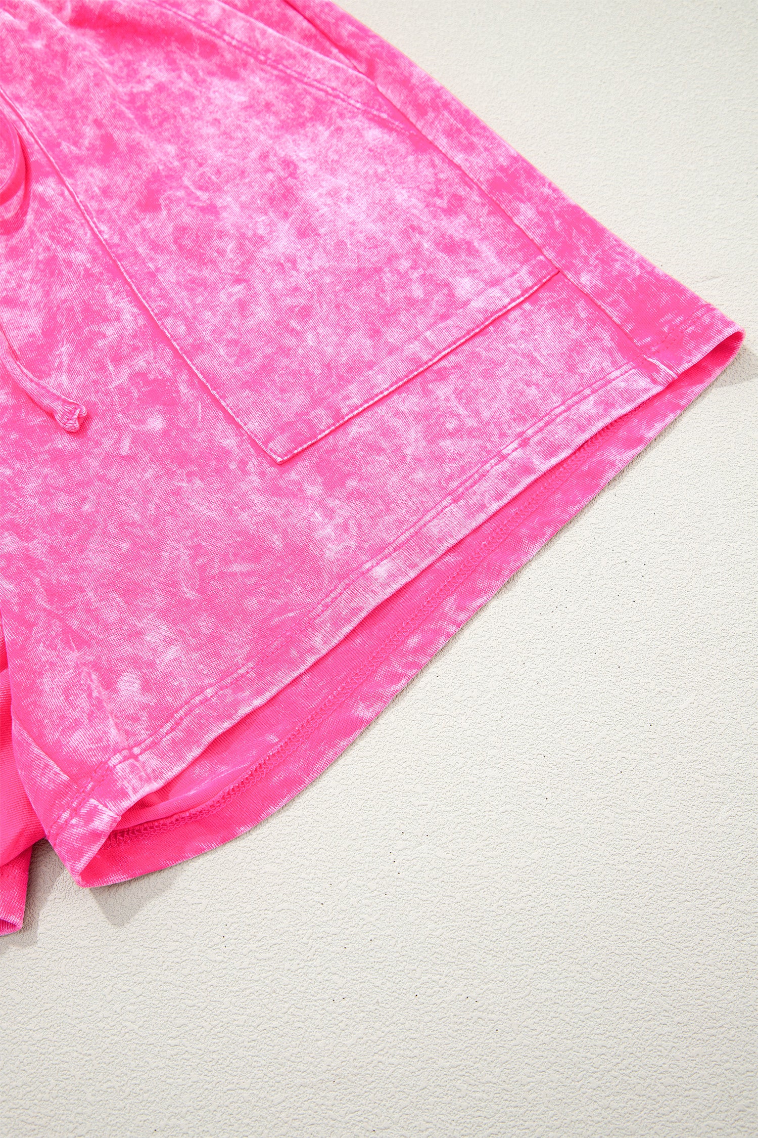 Mineral Wash Cotton Shorts & Tee Co-ord Set