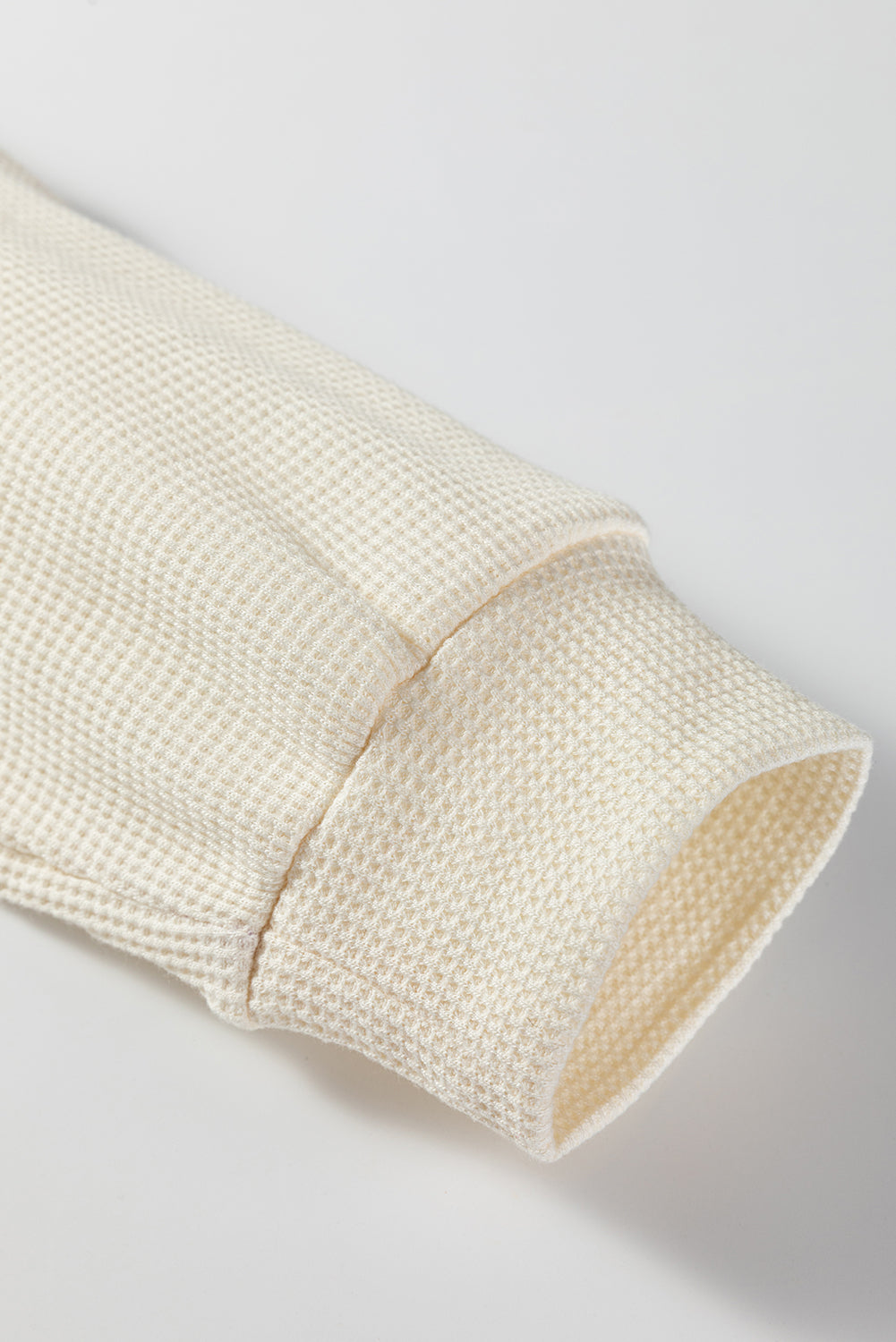 Waffle Button Front Oversized Hoodie - eAura