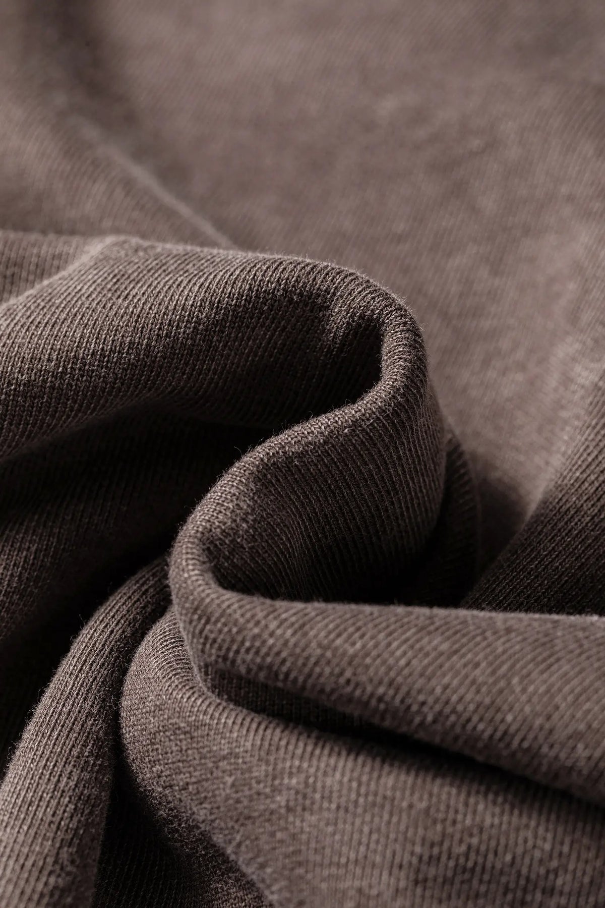 3/4 Sleeve Mineral Wash Loose Cotton Top – Dark Brown