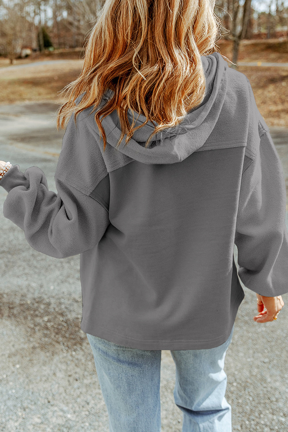 Flap Pocket Drawstring Hood Zip Up Jacket Beagle Boutique Fashion Outlet