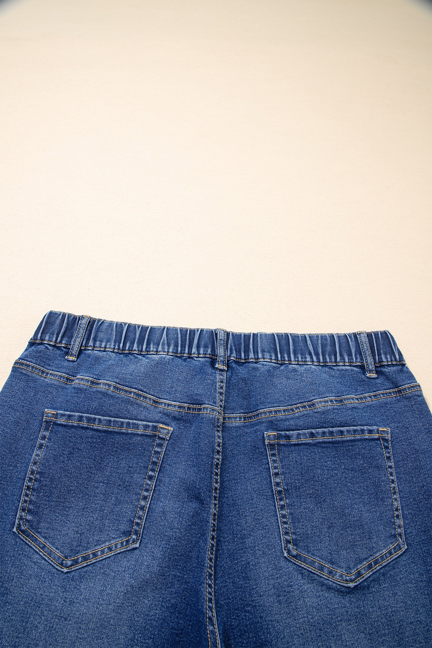 Acid Wash Contrast Lace-up Plus Size Jeans