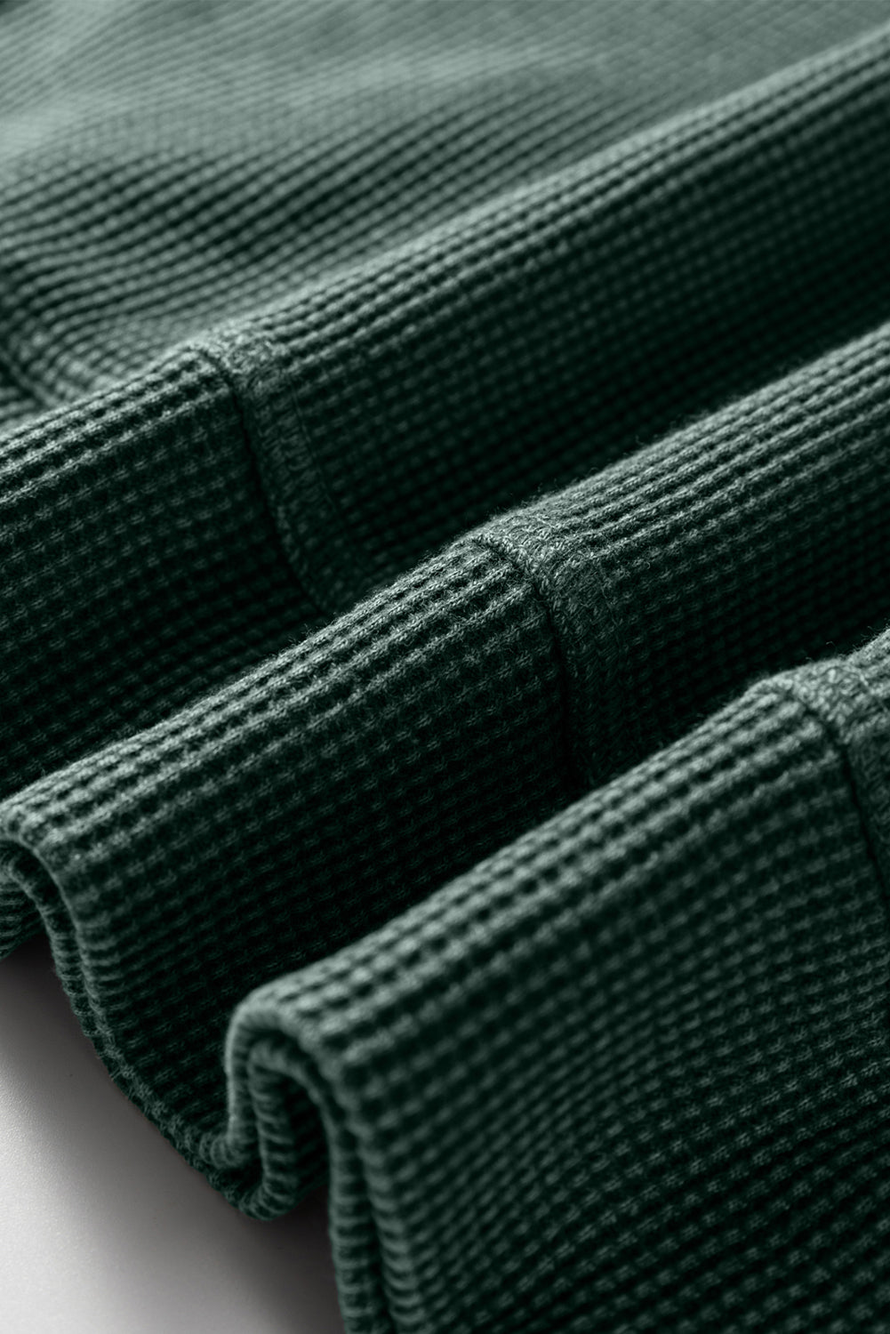 Waffle Textured Long Sleeve Loose Top - eAura