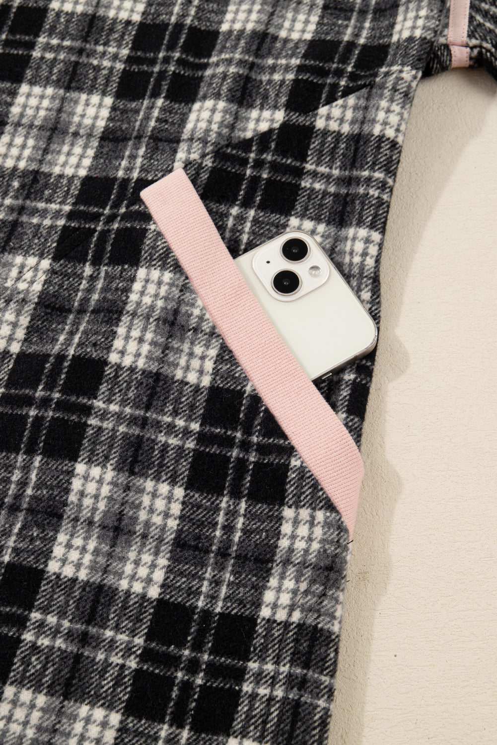 Polo Collar Zip up Contrast Trim Shift Long Sleeve Mini Dress - eAura