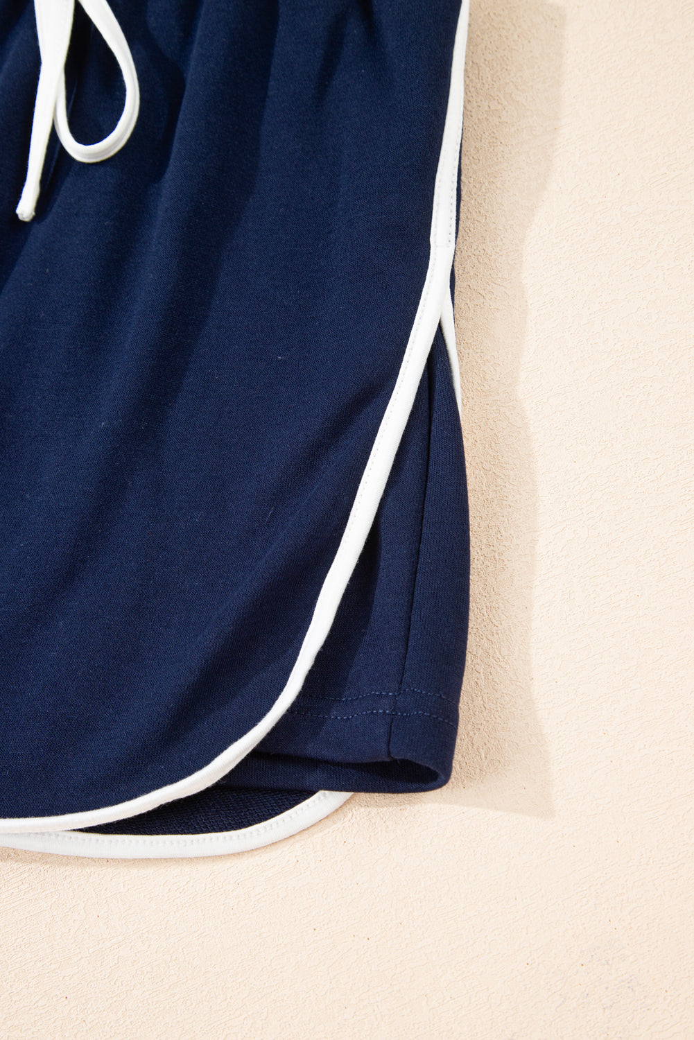 Varsity Stripe Detail Drop Shoulder Pullover Mini Skort Co-ord Set