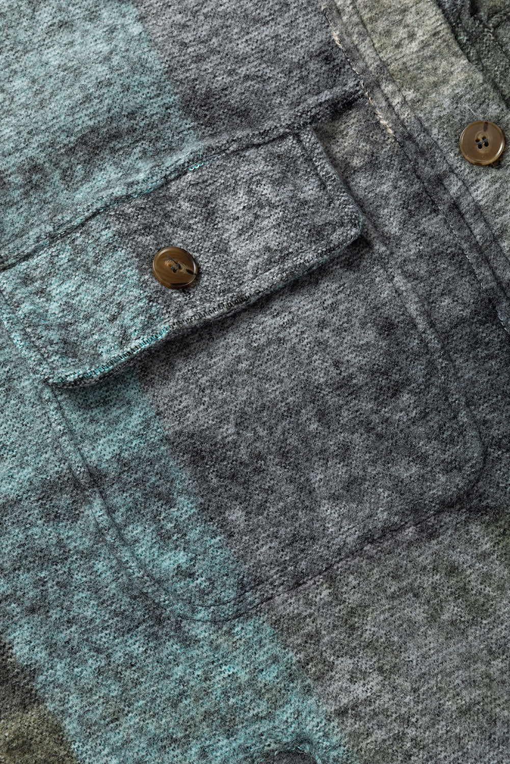 MultiColour Brushed Plaid Pocketed Oversize Shacket eAura