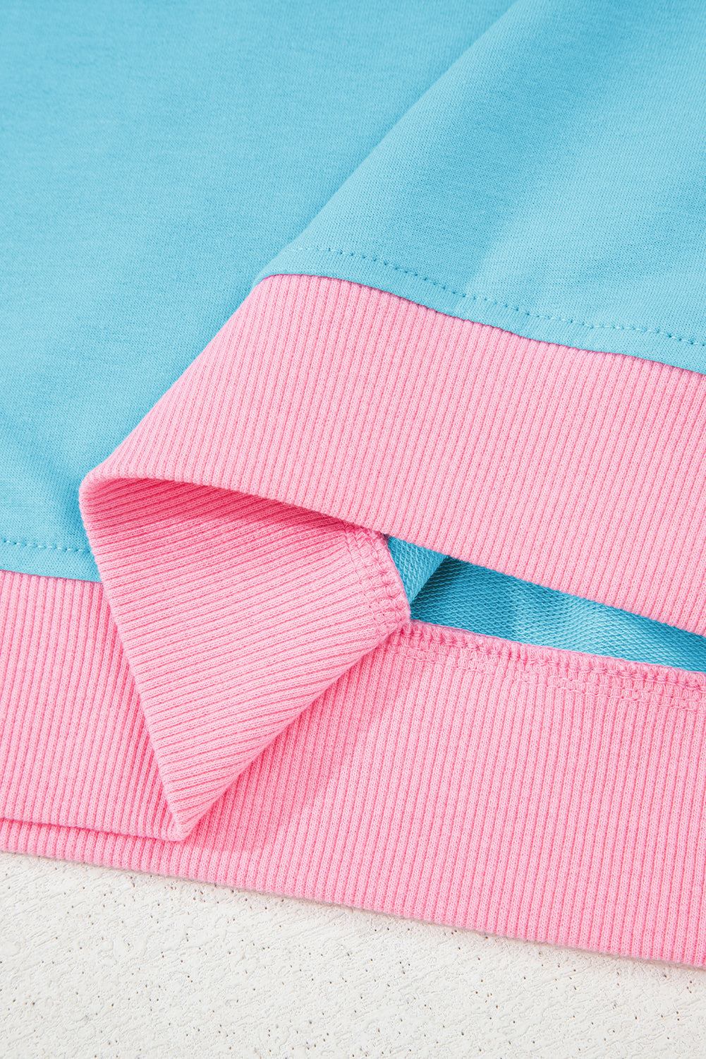 Turquoise Colourblock Edge Drop Shoulder T Shirt and Skirt Co-ord eAura