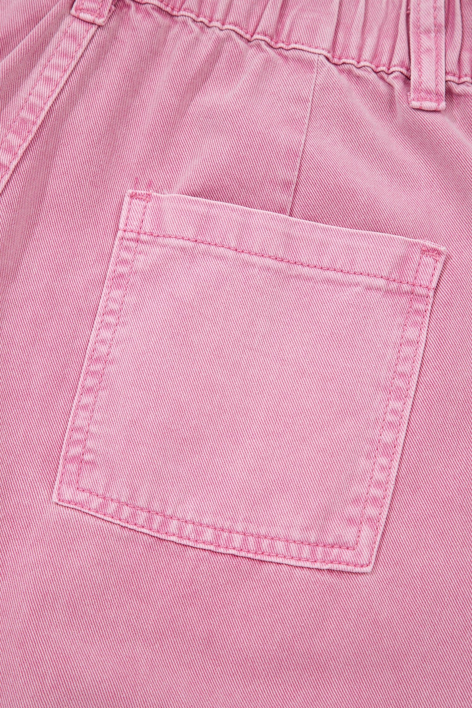 High Waist Rivet Side Detail Wide Leg Split Jeans – Pink