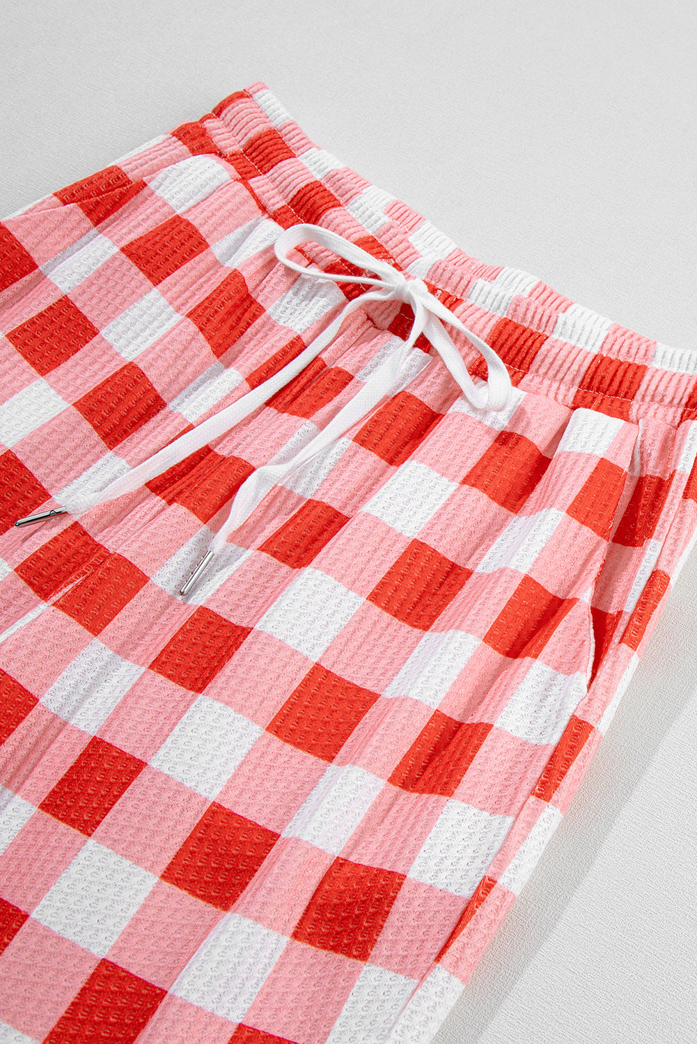 Christmas Claus Graphic Top Plaid Pants Pyjama Set - eAura