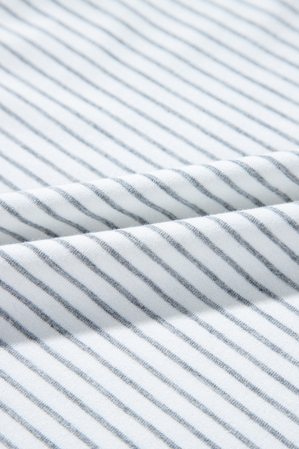 White Stripe Floral Insert Sleeves Contrast Round Neck Tee - eAura