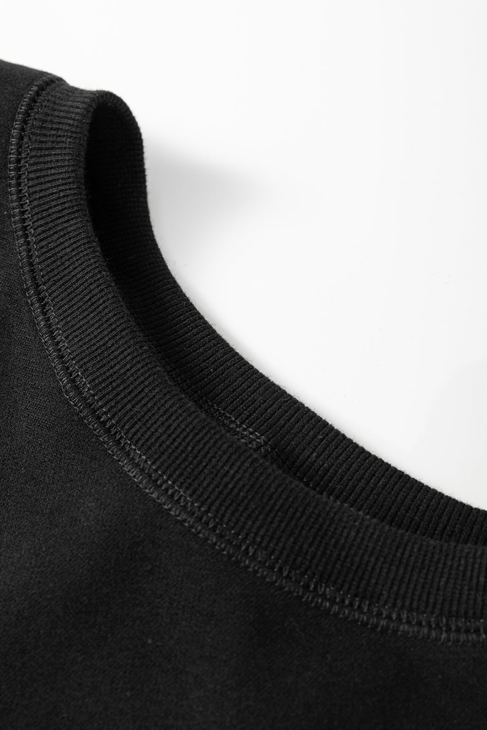 Black Solid Colour High Low Pullover and Skinny Trousers Set eAura